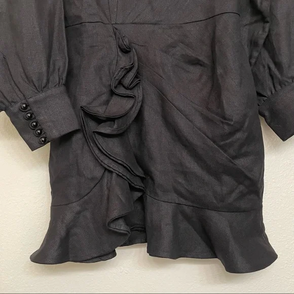 Sofia The Label Elsa Long Sleeve Linen Dress - Picture 8 of 14